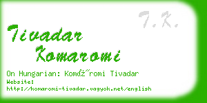 tivadar komaromi business card